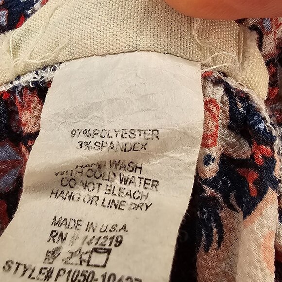 Love Spell Women's Floral Off-Shoulder Blouse Large Multicolored Ruffle Sleeve - Picture 3 of 8